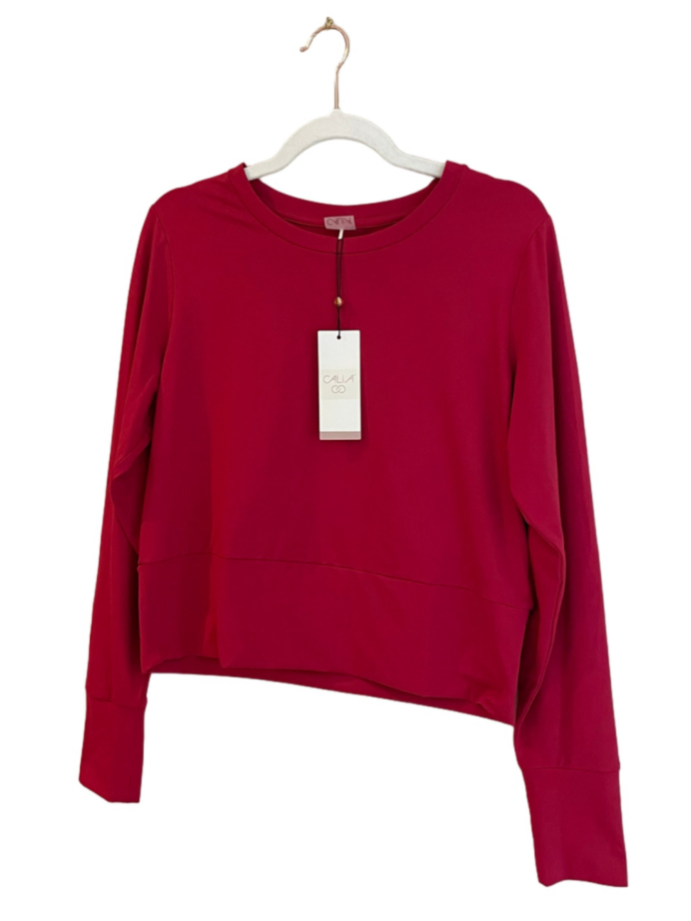 CALIA Meet & Greets Top Womens XL Autumn Rose Long Sleeve Workout Shirt NWT